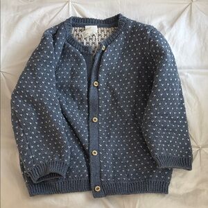 H&M baby Blue Patterned Cardigan